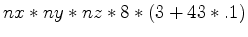 $ nx*ny*nz*4$