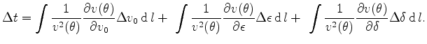$\displaystyle S(\Delta m) = \vert\vert \mathbf{T} \Delta m - \Delta t \vert\vert _D^2 + \vert\vert m_0 + \Delta m - m_{\rm prior} \vert\vert _M^2,$