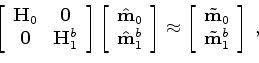 \begin{displaymath}\begin{array}{ccc} \left \vert\left\vert \left [ \begin{array...
...rray} \right ] \right \vert \right \vert \approx 0 \end{array},\end{displaymath}