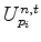 $ U^{n,t}_{s_i}$