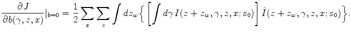 $ I(z+z_w,\gamma,z,x;s_0)$