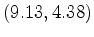 $(9.13,4.38)$