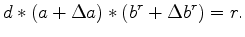 $ \Delta a \Delta b$