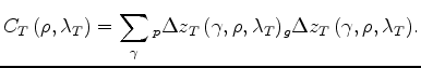 $ \left(\rho,\lambda_T\right)$