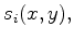 $\displaystyle s_i(x,y),$