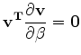 $\displaystyle \bf v^T \frac{\partial{ \bf v }}{\partial \beta }=0$