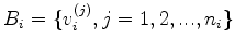 $ B_i = \{v_i^{(j)}, j=1,2,...,n_i\} $