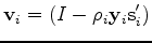 $\displaystyle \bold{v}_i=(I-\bold{\rho}_i\bold{y}_i\bold{s}_i')$