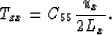 \begin{displaymath}
T_{zx} = C_{55} {u_x \over 2 L_x}. \end{displaymath}