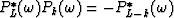 $P_{L}^{\ast}({\omega})P_{k}({\omega})=-P_{L-k}^{\ast}({\omega})$