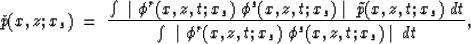 \begin{displaymath}
\check{p}(x,z;x_s) \; = \; {\int \; \mid \phi^r(x,z,t;x_s) \...
 ...int \; \mid \phi^r(x,z,t;x_s) \;
\phi^s(x,z,t;x_s) \mid \, dt},\end{displaymath}