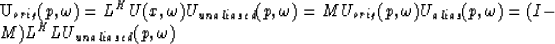 \begin{eqnarraystar}
U_{orig}(p,\omega) & = & L^H U(x,\omega) \cr
& & \cr
U_{una...
 ...
U_{alias}(p,\omega) & = & (I-M) L^H L U_{unaliased}(p,\omega)\end{eqnarraystar}