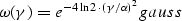 \begin{displaymath}
\omega(\gamma) = e^{-4 \ln 2\, \cdot\, (\gamma/\alpha)^{2}}
\EQNLABEL{gauss}\end{displaymath}