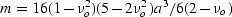 $m = 16(1-\nu_o^2)(5-2\nu_o^2)a^3/6(2-\nu_o)$