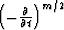 $\left(- {\partial
\over {\partial t}}\right)^{m/2}$