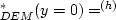 $\matC^*_{DEM}(y=0) = \matC^{(h)}$