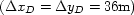$\left(\Delta x_{D}= \Delta y_{D}= 36 {\rm m}\right)$