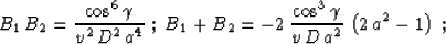 \begin{displaymath}
B_2 =
{\partial^2 \tau_2 \over \partial r\,\partial x} =
{\...
...ft(-1+{\sin{\gamma}\over\cos{\alpha}}\,\sin{\alpha_2}\right)\;;\end{displaymath}