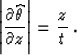 \begin{displaymath}
\left\vert\partial \widehat{\theta} \over \partial z\right\vert = {z \over t}\;.\end{displaymath}
