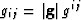 $g_{ij}=\,\vert\mathbf{g}\vert\,g^{ij}$