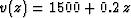 $v(z)=1500+0.2\,z$