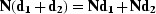 ${\bf N(d_1+d_2) = Nd_1+Nd_2}$