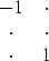 \begin{displaymath}
\begin{array}
{cc}
 -1 &\cdot \\  \cdot &\cdot \\  \cdot &1 \end{array}\end{displaymath}