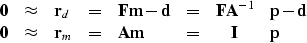 \begin{displaymath}
\begin{array}
{llllllcl}
\bold 0 &\approx& \bold r_d &=& \bo...
 ...\bold r_m &=& \bold A \bold m &=&
 \bold I & \bold p\end{array}\end{displaymath}
