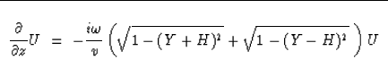 \begin{displaymath}
\begin{tabular}
{\vert c\vert} \hline
 \\  $\displaystyle {\...
 ...\sqrt{1-(Y-H)^2} \ \right) U$\space \\  \\  \hline\end{tabular}\end{displaymath}