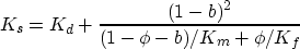 \begin{displaymath}
K_s = K_{d} + \frac{(1 - b)^2}{(1 - \phi - b) / K_{m} + \phi / K_{f}}\end{displaymath}