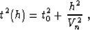 \begin{displaymath}
t^2(h) = t_0^2 + {h^2 \over V_n^2}\;,\end{displaymath}