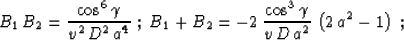 \begin{displaymath}
B_2 = 
{\partial^2 \tau_2 \over \partial r\,\partial x} =
{\...
 ...ft(-1+{\sin{\gamma}\over\cos{\alpha}}\,\sin{\alpha_2}\right)\;;\end{displaymath}