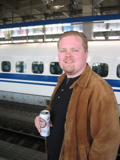 Mike with Shinkansen