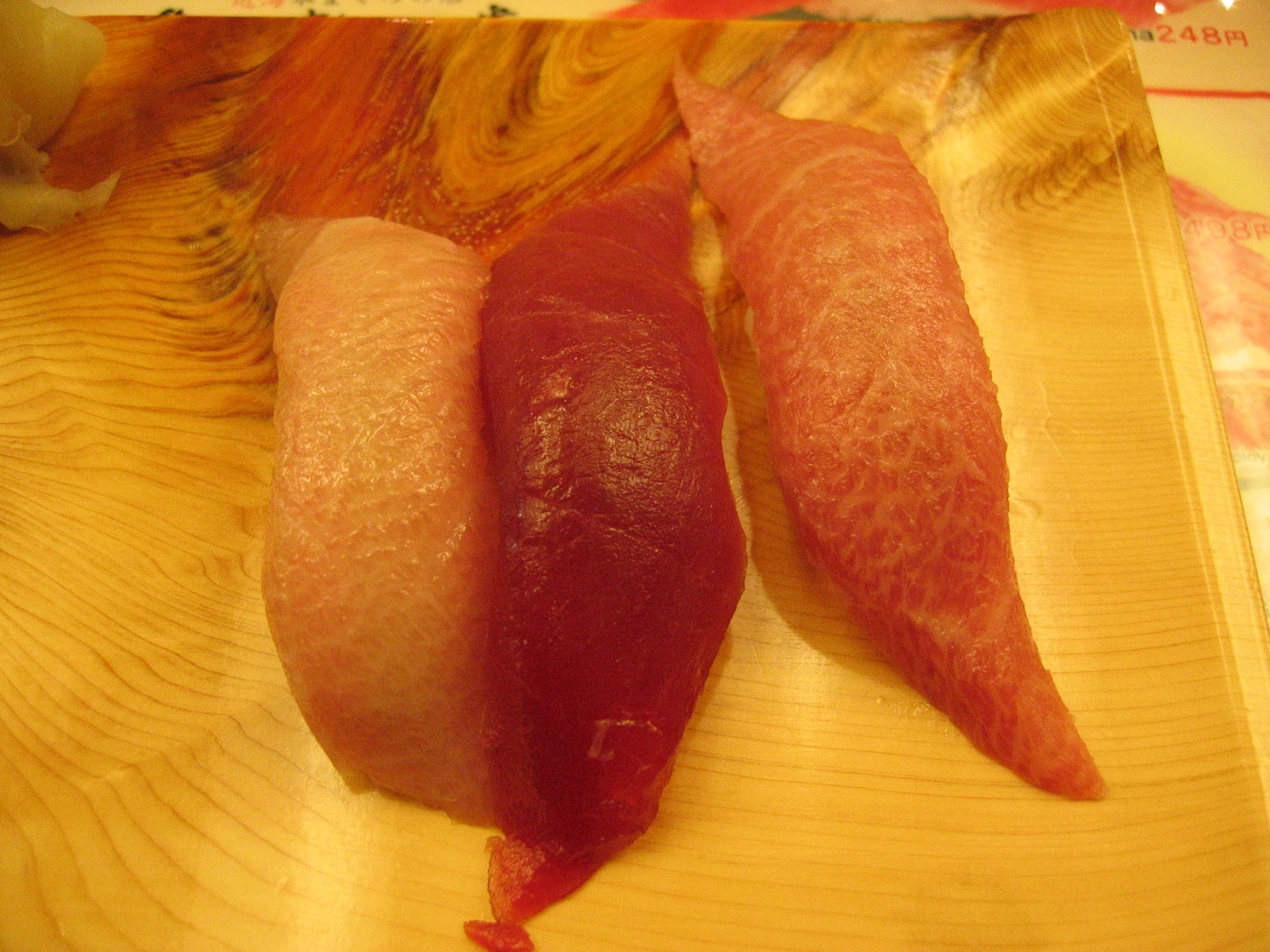 Tuna, Fatty Tuna and Extra Fatty Tuna