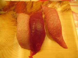 Tuna, Fatty Tuna and Extra Fatty Tuna