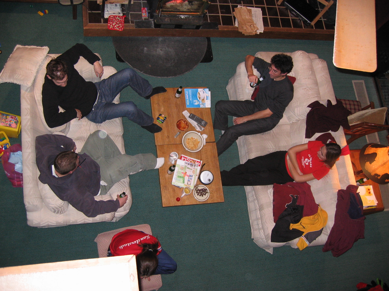 Aerial view of cabin