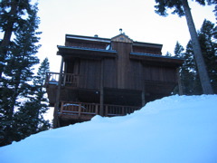 Lodge at sunset