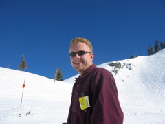 A very blue sky and I