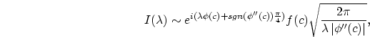 $\lambda \rightarrow \infty$