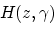 \begin{displaymath}
H(z,\gamma) \sim \langle \frac{\tilde{Q}Q}{Q^2+\epsilon}\rangle_{(z,x)} .
\end{displaymath}
