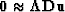 $\bold 0\approx\bold\Lambda\bold D\bold u$