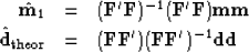 \begin{eqnarray}
\hat {\bold m}_1 &=& (\bold F'\bold F)^{-1}(\bold F'\bold F)\bo...
 ...or} &=&
 (\bold F\bold F')(\bold F\bold F')^{-1}\bold d \eq\bold d\end{eqnarray}