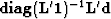 ${\bf diag}(\bold L'\bold 1)^{-1} \bold L'\bold d$