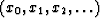 $(x_0, x_1, x_2, \ldots )$