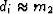 $ d_i \approx m_2$